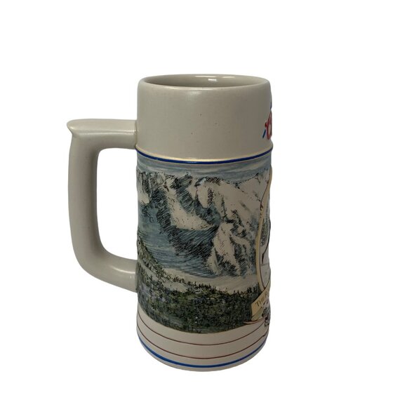 Coors Mug Stein Vintage 1991 Rocky Mountain Legend Series X Country Skiing - Picture 4 of 13